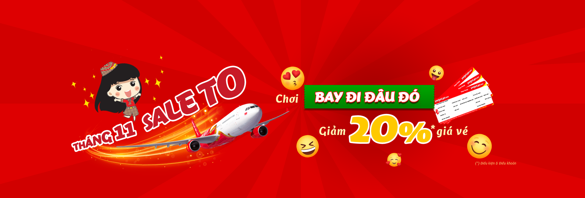 Tháng 11 sale to - Càng bay càng yêu!