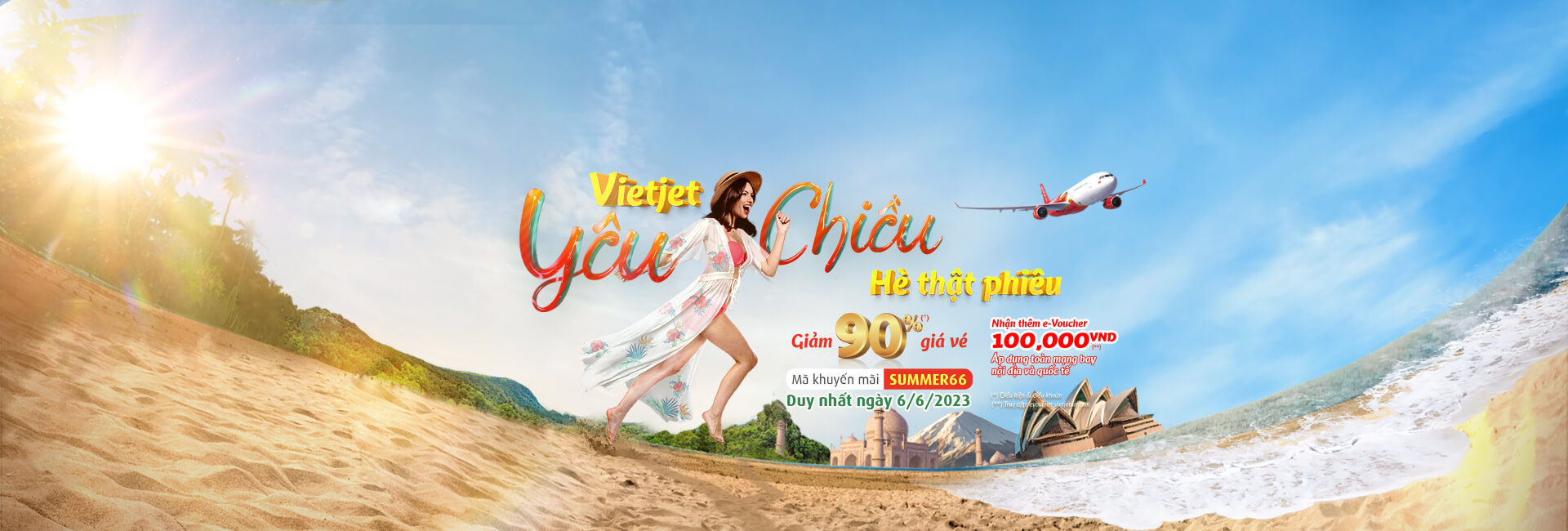 Vietjet yêu chiều, hè thật phiêu! khuyến mãi ngày đôi 6/6