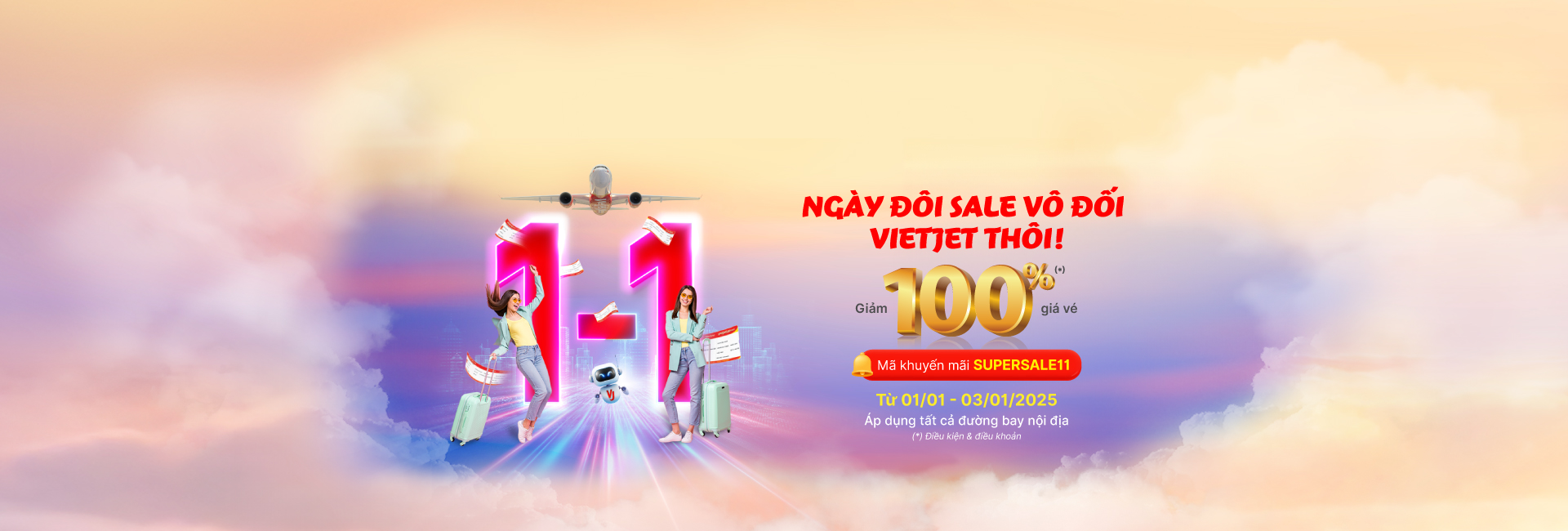 Ngày đôi, Sale vô đối, Vietjet thôi!