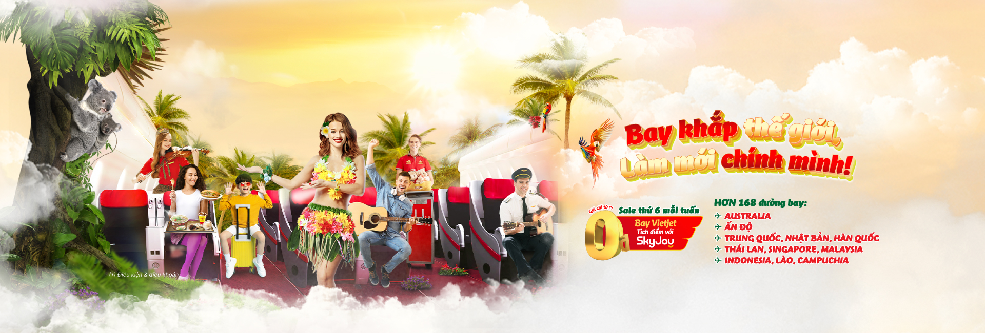 BAY KHẮP THẾ GIỚI LÀM MỚI CHÍNH MÌNH ƯU ĐÃI THỨ 6 MỖI TUẦN