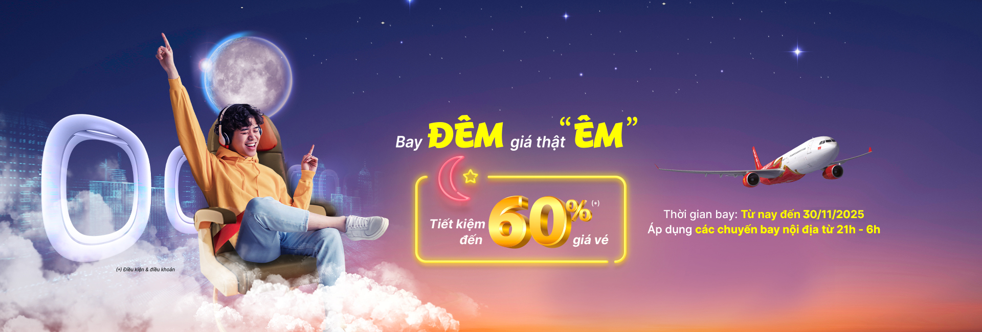 Bay đêm giá thật "Êm"