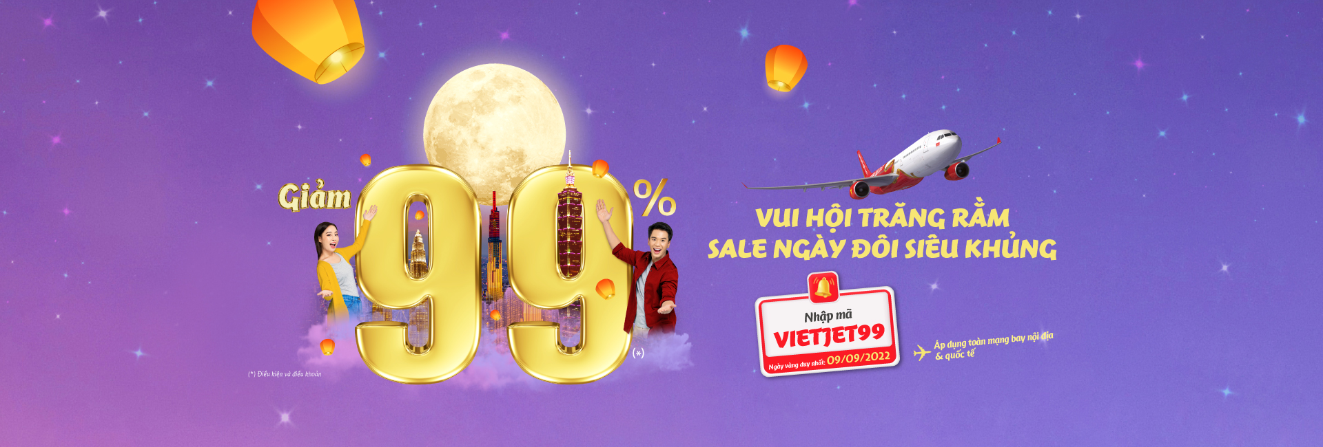 Vui hội trăng rằm – sale ngày đôi siêu khủng, giảm đến 99%!