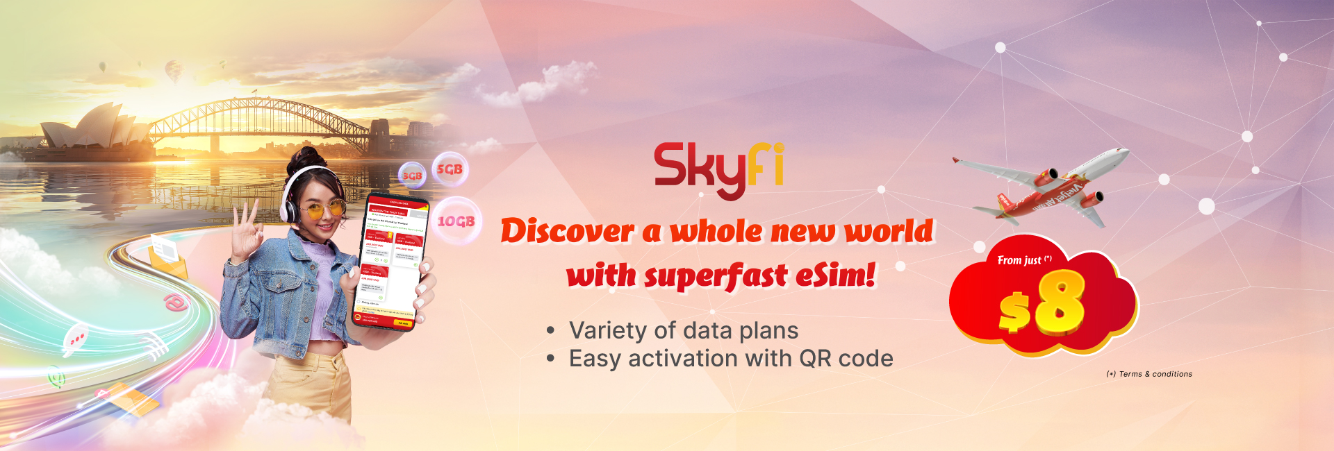 Discover a whole new world with superfast eSim!