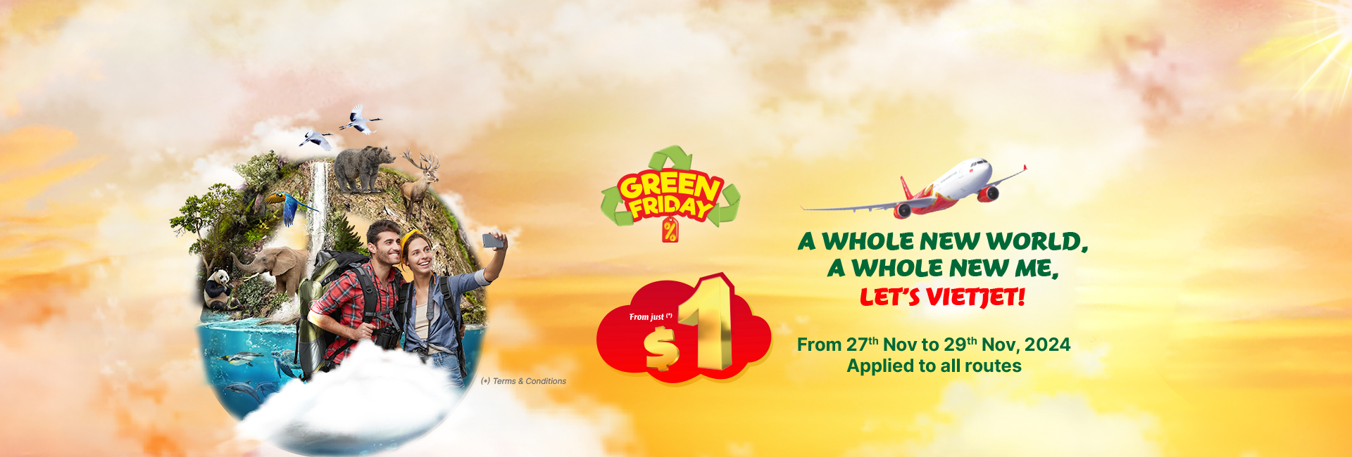 Green friday A Whole New World, A Whole New Me, Let's Vietjet!