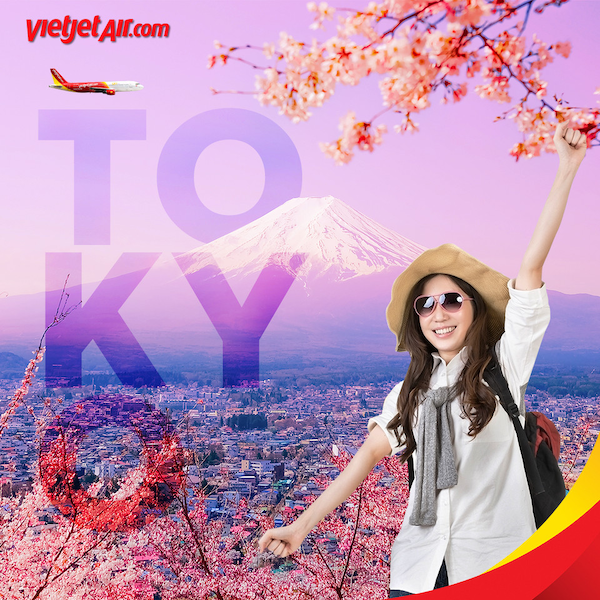 vé máy bay từ TP.HCM đến Tokyo Vietjet