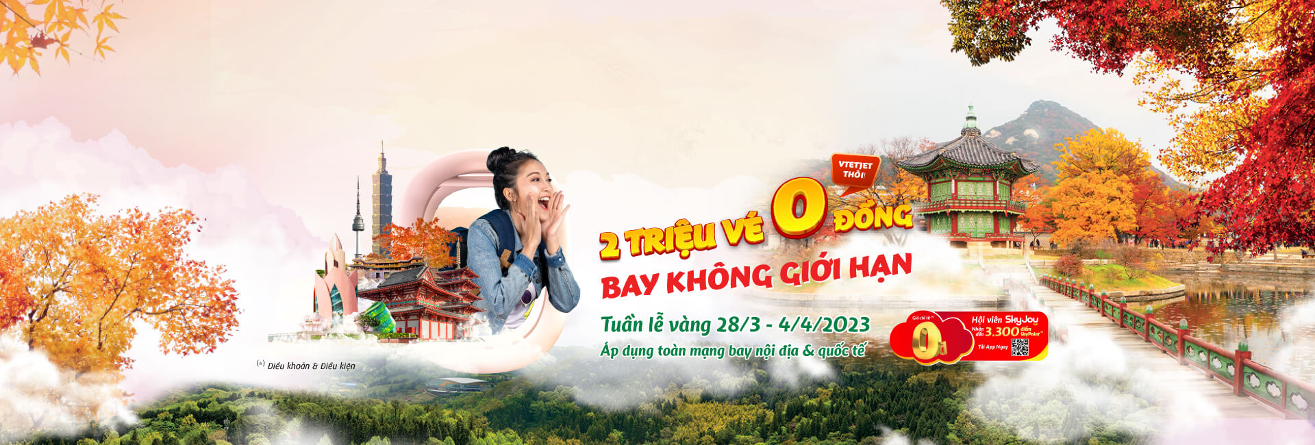 2 triệu vé 0 đồng, bay không giới hạn