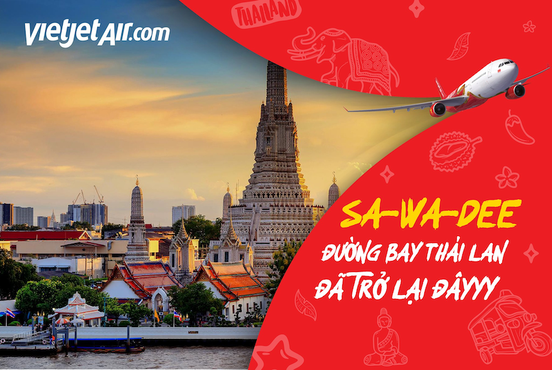 Chuyến bay đến BangKok Vietjet