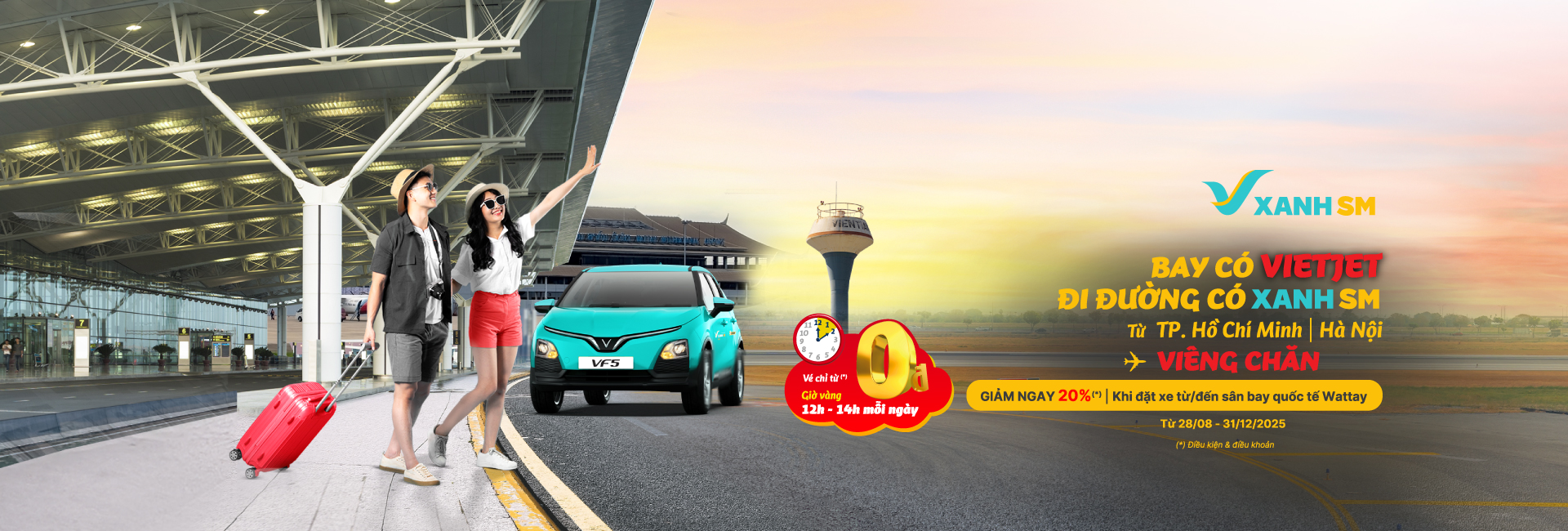 Bay Lào có Vietjet - Đi đường có Xanh SM