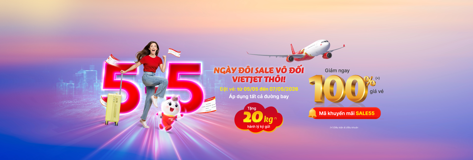 Ngày đôi sale vô đối Vietjet thôi!