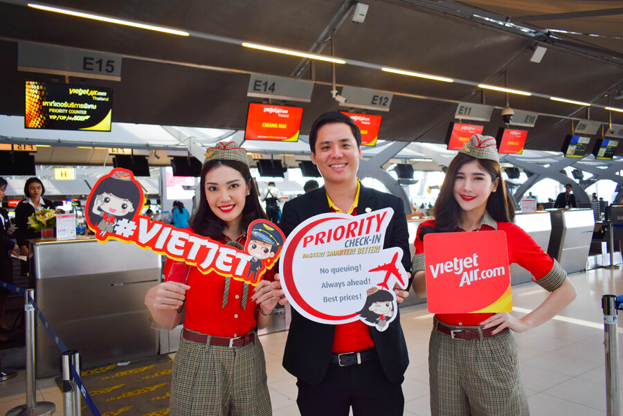 สายการบินไทยเวียตเจ็ทแนะนำบริการเสริมใหม่ “Priority Check-in”