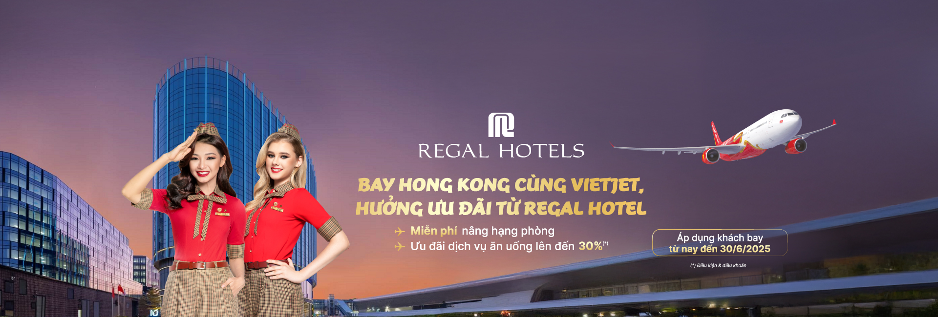 Bay Hồng Kông cùng Vietjet, hưởng ưu đãi Regal Hotel!