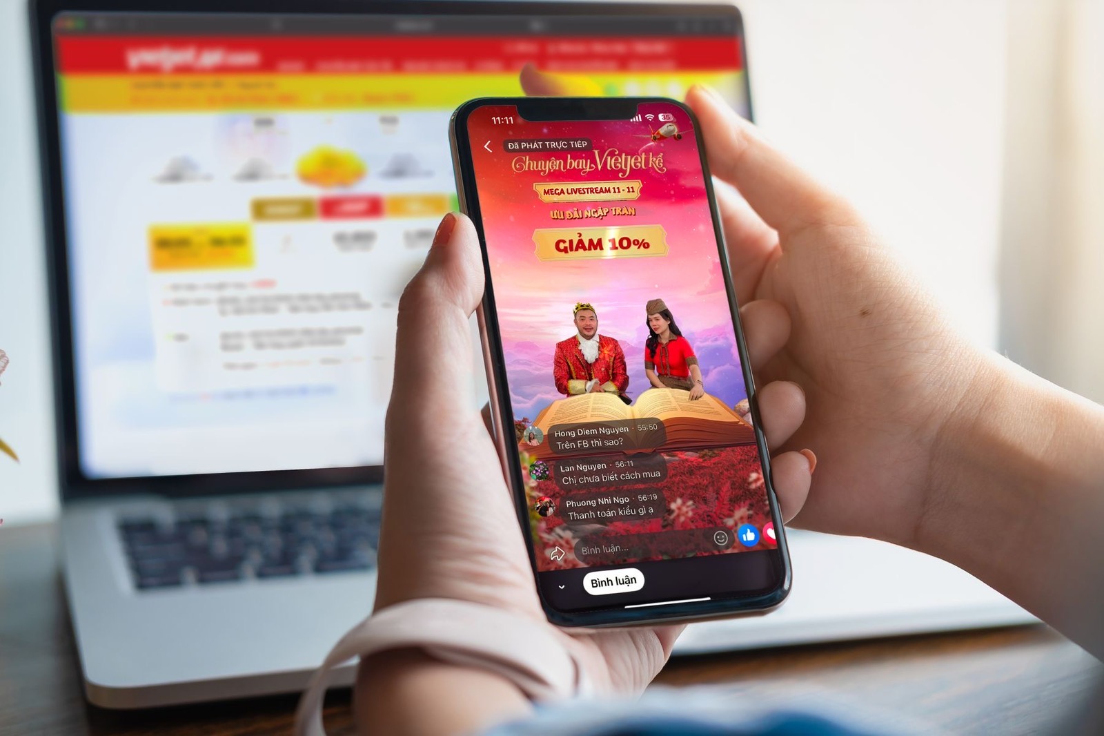 Millions of 0 VND tickets, promotions on Tet holiday and thousands of attractive gifts at Vietjet Mega Livestream 27/11