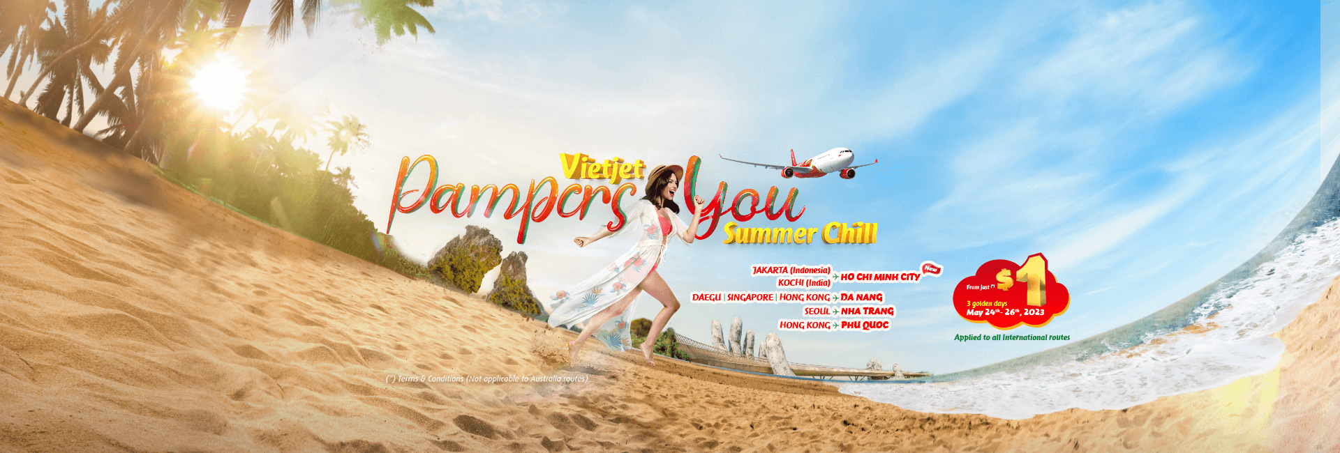 Celebrating new routes, international ticket from just 1usd