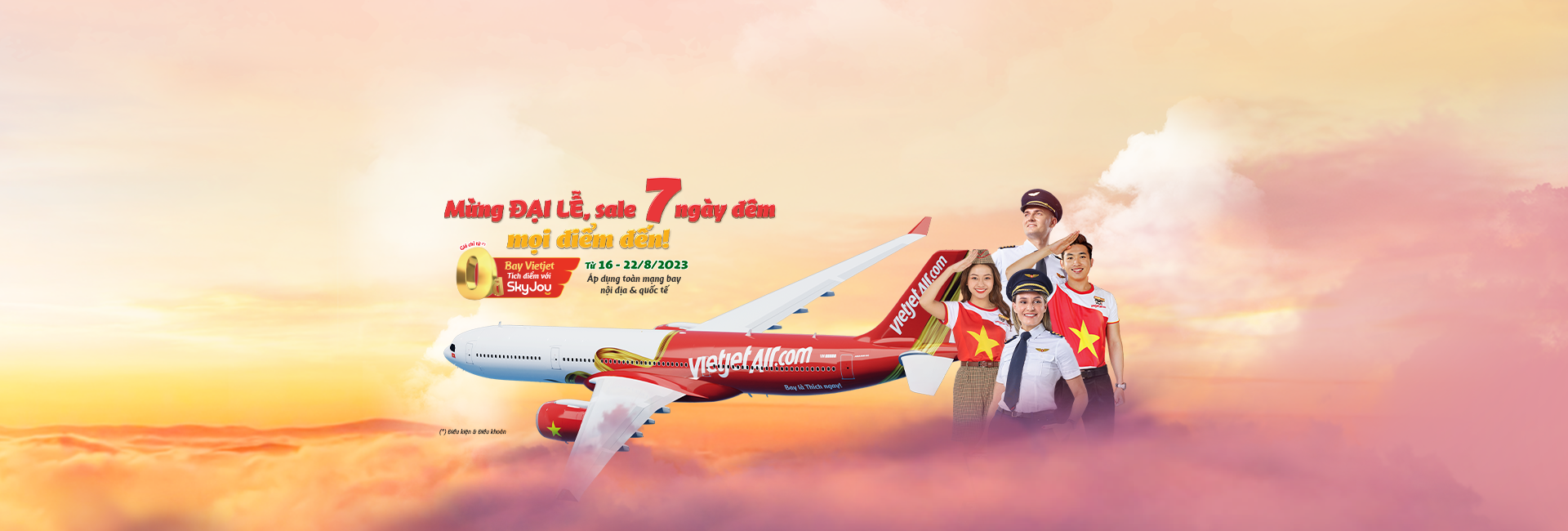 Mừng đại lễ, sale 7 ngày đêm, 0đ mọi điểm đến!