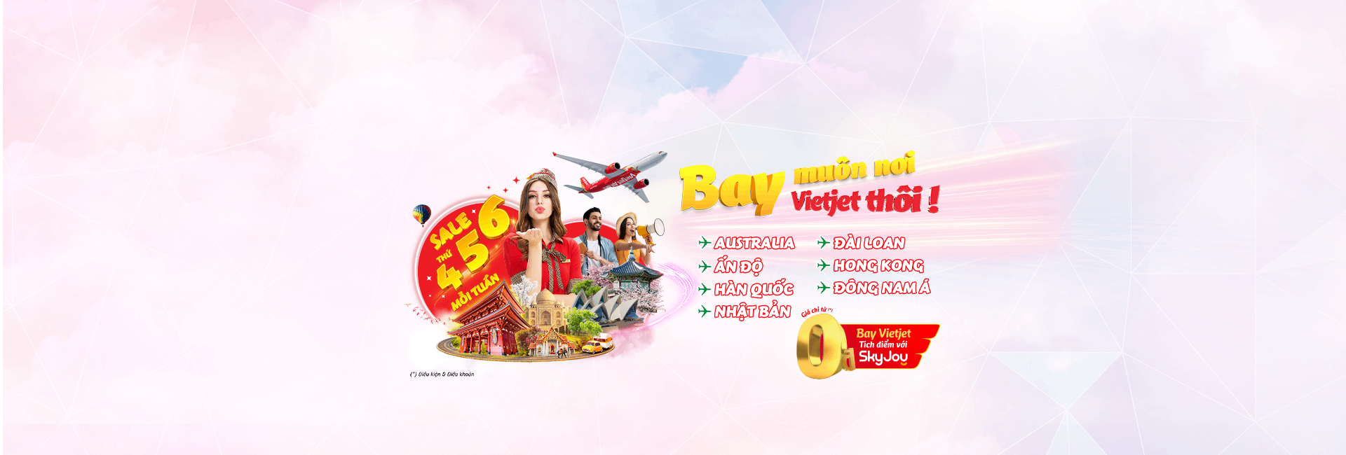 Bay khắp năm châu, Vietjet thôi!