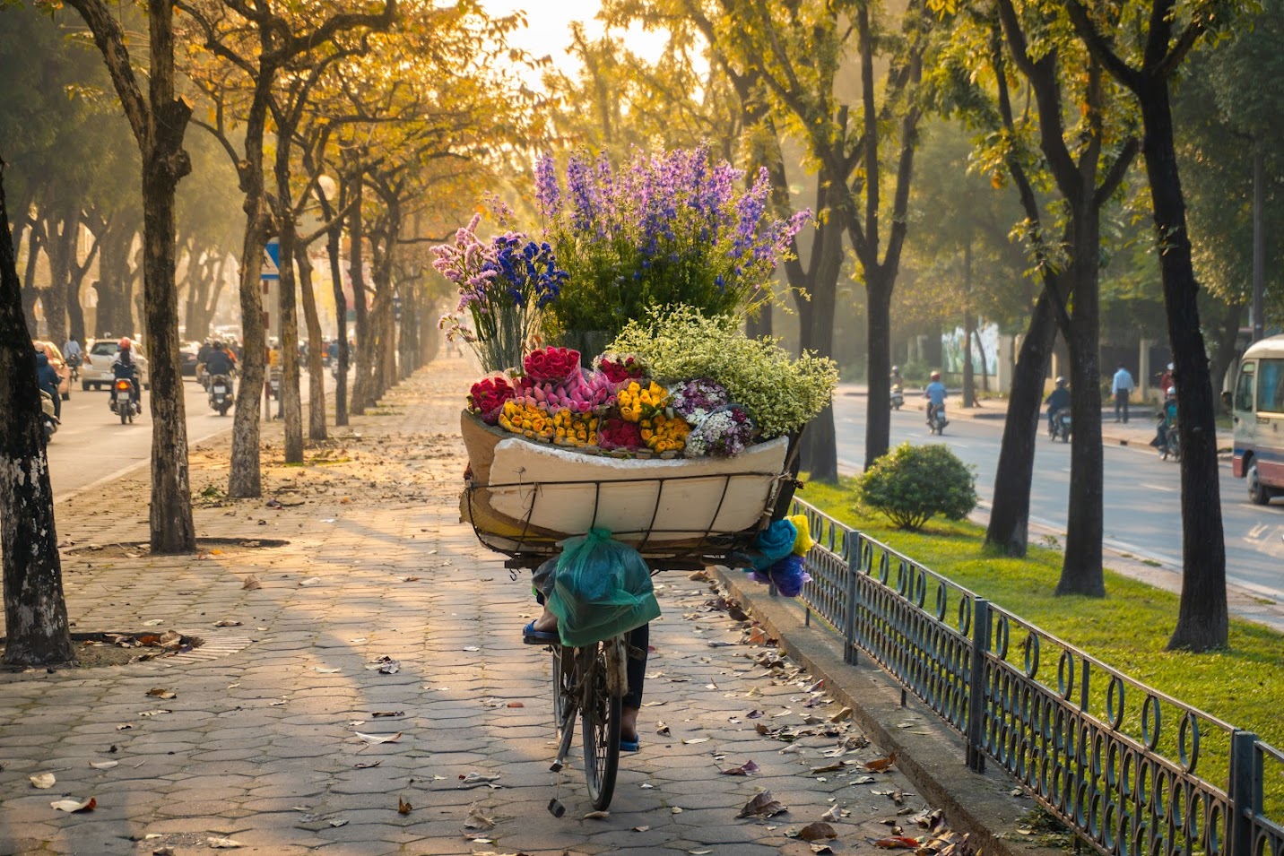 beautiful scenery of Hanoi in autumn